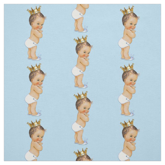 Vintager brünetter kleiner Prinz Stoff (Muster)