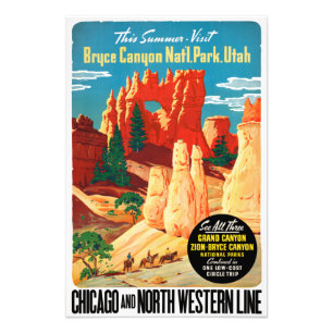 Vintager Bryce Canyon Nationalpark Utah Travel Pos Fotodruck