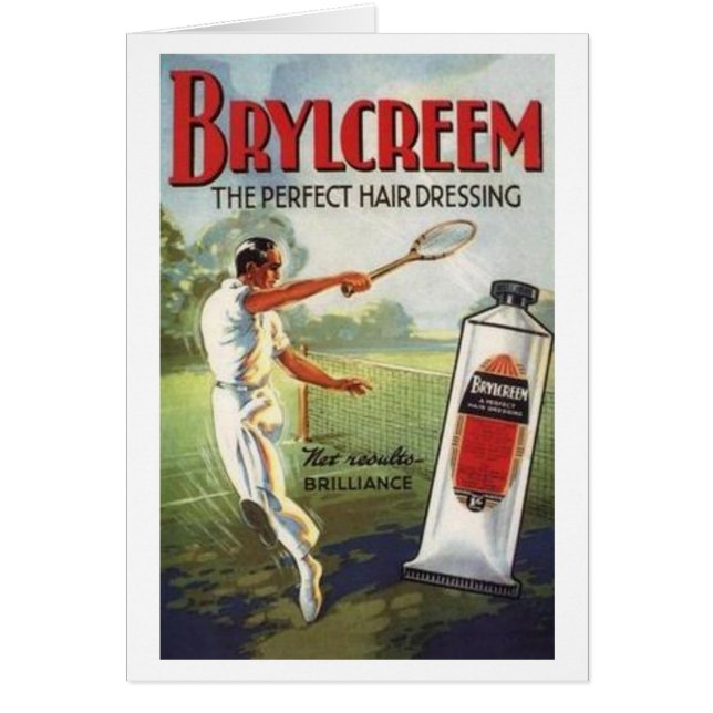 Vintager Brylcreem Man spielt Tennis Ad (Vorne)