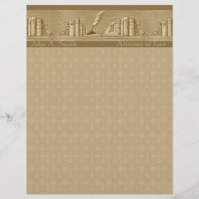 Vintager Buch-Briefkopf Briefbogen (Vorderseite)