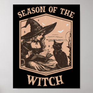 Vintager Buchclub Salem 1692 Saison von Hexenhallo Poster