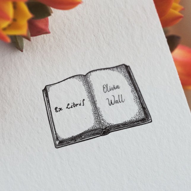 Vintager Buchleser Bookish Buchzeichen Ex Libris Gummistempel (Von Creator hochgeladen)