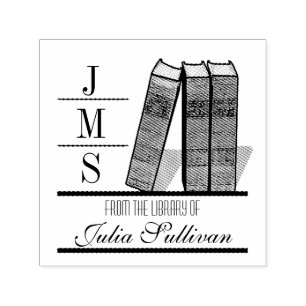 Vintager Buchshelf Permastempel