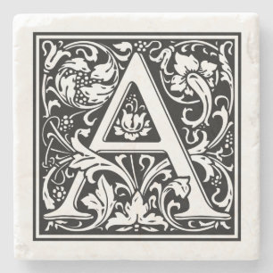 Vintager Buchstabe "A" Steinuntersetzer