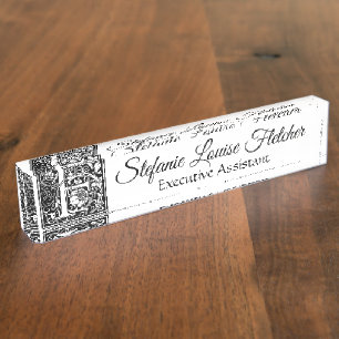 Vintager Buchstabe "F" Namensplakette