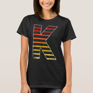 Vintager Buchstabe K T-Shirt