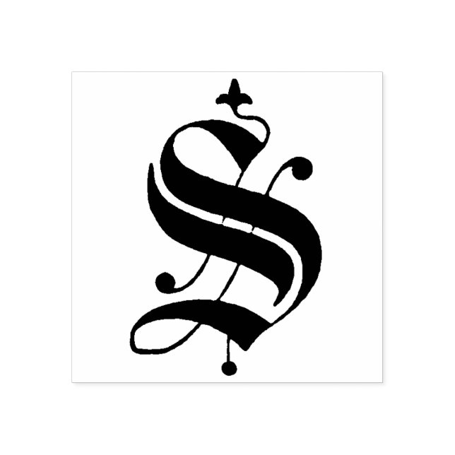 Vintager Buchstabe S Gummistempel (Prägung)