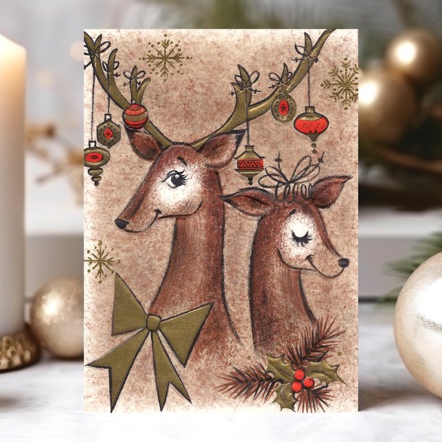 Vintager Buck und Doe Dee Weihnachten (Von Creator hochgeladen)