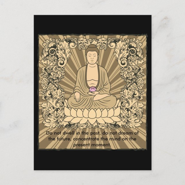Vintager Buddha Postkarte (Vorderseite)