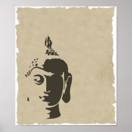 Vintager Buddha Shabby Chic eleganter Hipster Zen Poster
