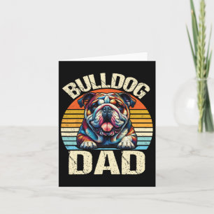 Vintager Bulldog Vater Hund liebt Daddy Father&#  Karte