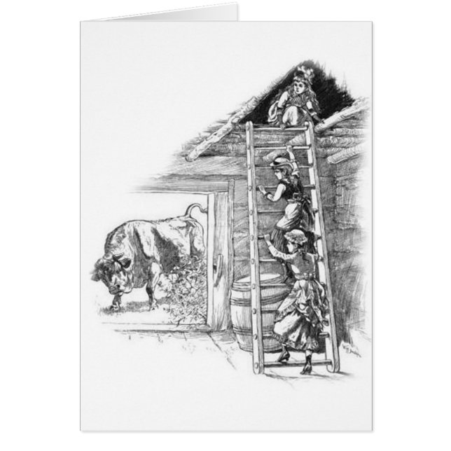 Vintager Bulle nach der Kinderkarte (Vorne)