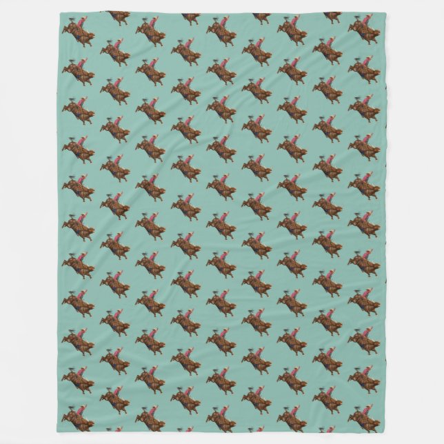 Vintager Bullfahrer Fleecedecke (Vorderseite)