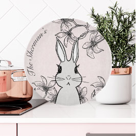 Vintager Bunny Floral OsterOstern Schneidebrett