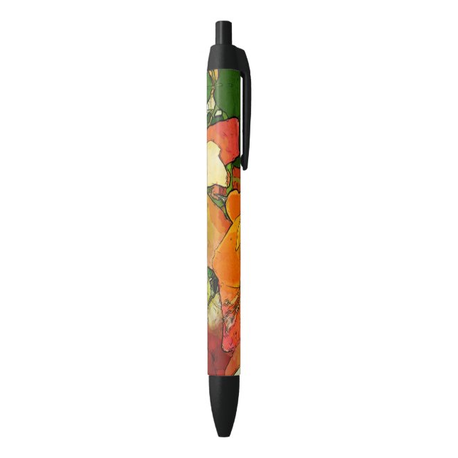Vintager bunter mit Blumenhintergrund 2 der Kunst Kugelschreiber (Unterseite (Vertikal))