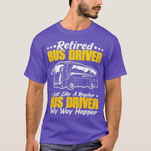 Vintager Busfahrer-Schulbus-Treiber TShir T-Shirt