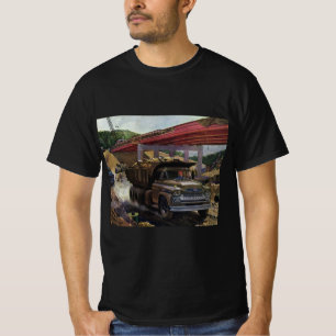 Vintager Business Dump Truck am Baugelände T-Shirt