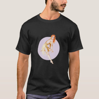 Vintager Button-Up-Girl Sexy Classic Retro Amer au T-Shirt
