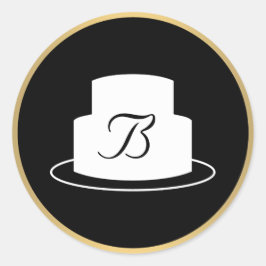 Vintager Cake Emblem Logo-Bakery II-Aufkleber Runder Aufkleber