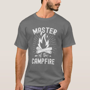 Vintager Camper Meister des Campfire Cooles Campin T-Shirt
