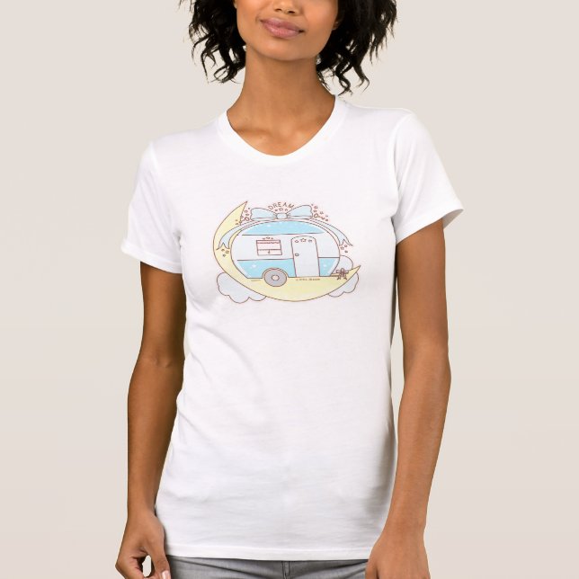 Vintager Camper-Traumanhänger T-Shirt (Vorderseite)