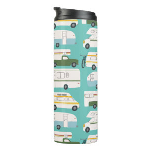 Vintager Campervan Vanlife Anhänger Motorhome RV Thermosbecher