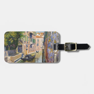 Vintager Canal Grande Gondolas Venedig Italien Rei Gepäckanhänger