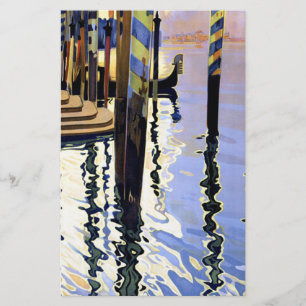 Vintager Canal Venedig Italien Reisen Briefpapier