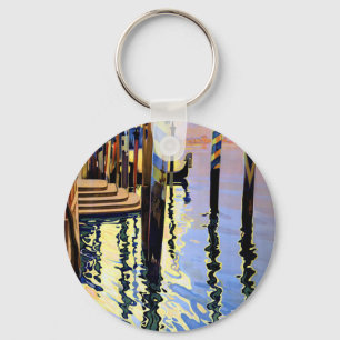 Vintager Canal Venedig Italien Reisen Schlüsselanhänger