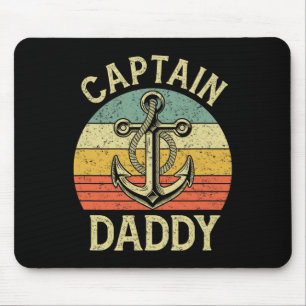 Vintager Captain Daddy Boat Pontoon Vater Angeli S Mousepad