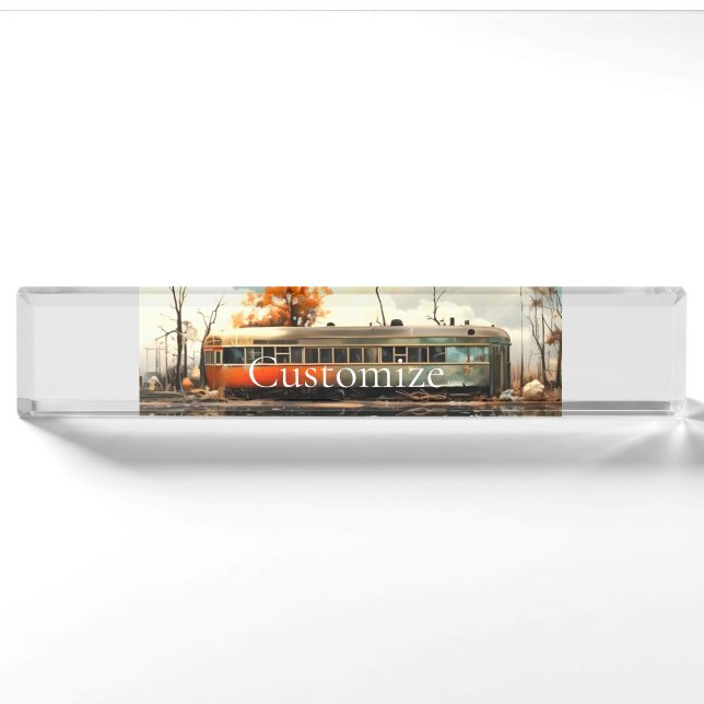 Vintager Caravan Trailer RV Thunder_Cove Namensplakette (Vorderseite)