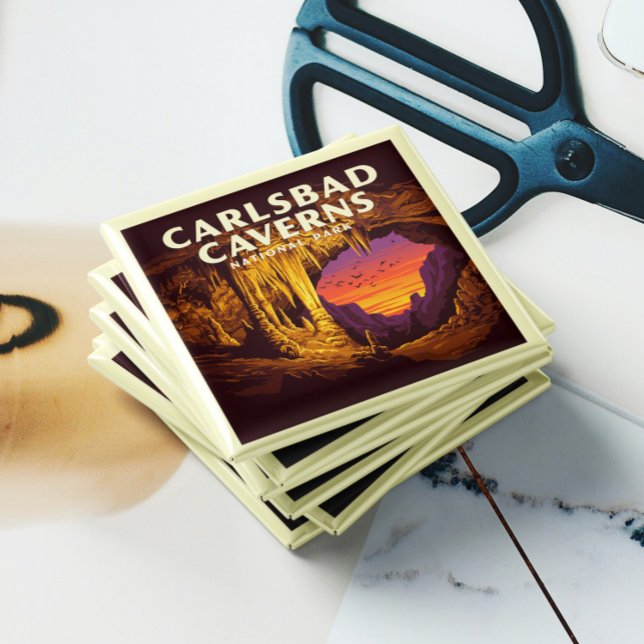 Vintager Carlsbad Caverne-Nationalpark Magnet (Von Creator hochgeladen)