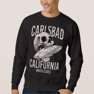 Vintager Carlsbad Strand California Ca Retro Surfe Sweatshirt