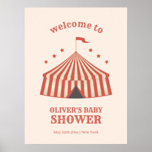 Vintager Carnival Big Top Baby Dusche Willkommen Poster