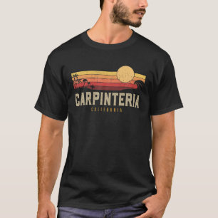 Vintager Carpinteria Beach California CA Retro Sur T-Shirt