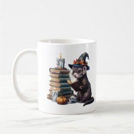 Vintager Cartoon Domestic Ferret: Gotik, Halloween Kaffeetasse