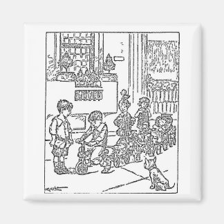 Vintager Cartoon Little Boys Magnet