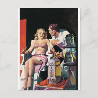 Vintager Cartoon seltsam Postkarte