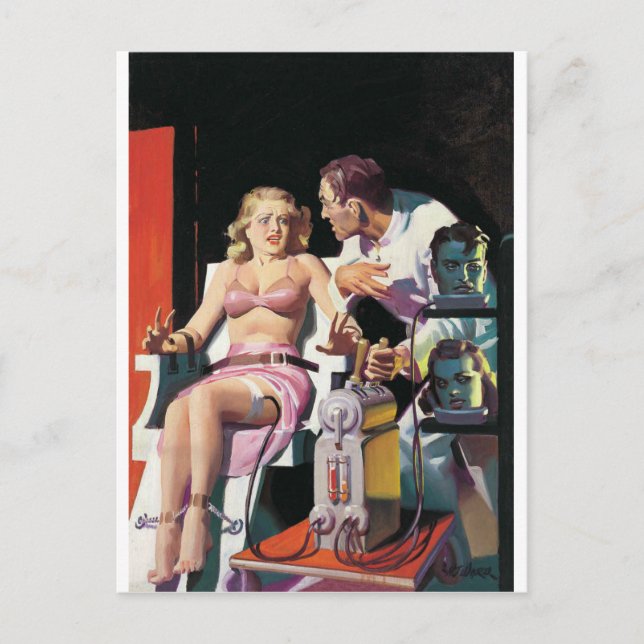 Vintager Cartoon seltsam Postkarte (Vorderseite)