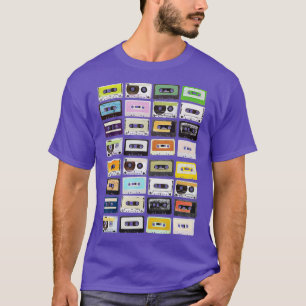 Vintager Cassette Tape Pencil 70er 80er 90er Music T-Shirt