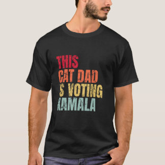 Vintager Cat Vater für Kamala Präsident Harris T-Shirt