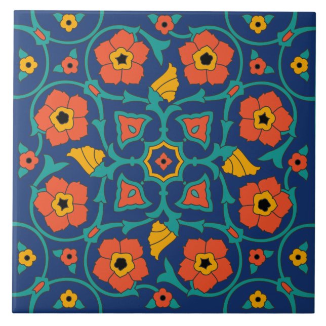 Vintager Catalina-Insel-Fliesen-Entwurf Fliese (Vorderseite)