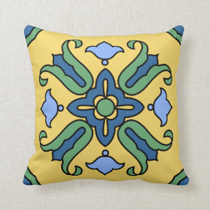 Vintager Catalina-Insel-Fliesen-Entwurf Kissen