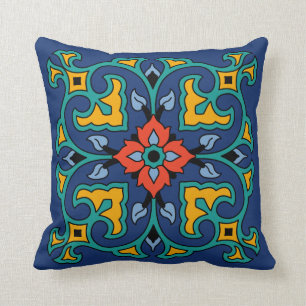 Vintager Catalina-Insel-Fliesen-Entwurf Kissen
