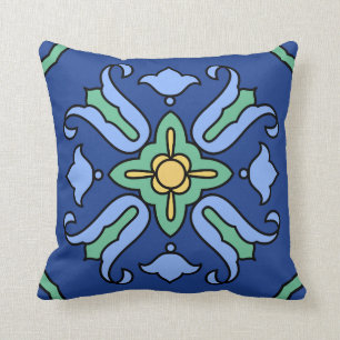 Vintager Catalina-Insel-Fliesen-Entwurf Kissen