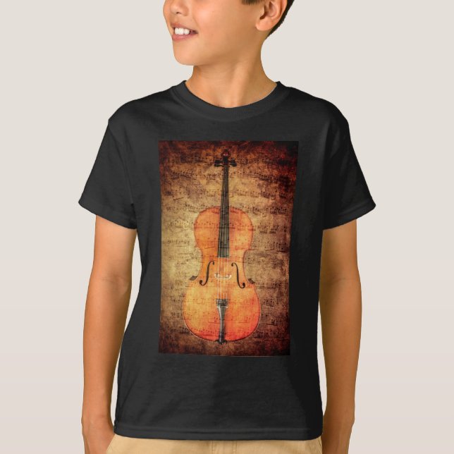 Vintager Cello T-Shirt (Vorderseite)