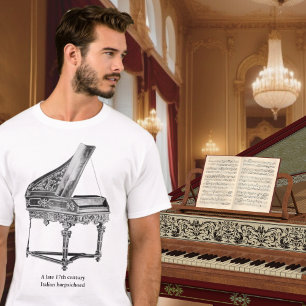 Vintager Cembalo Musikinstrumentenüberlauf T-Shirt
