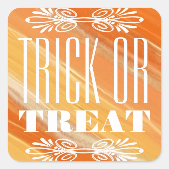 Vintager Chalkboard-Trick oder Treat Halloween Quadratischer Aufkleber (Vorderseite)