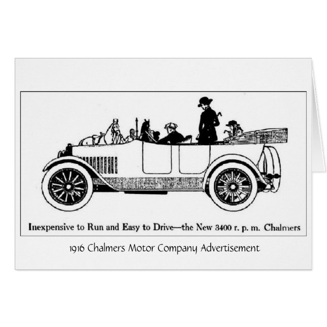 Vintager Chalmers Motor 1916 Co., (Vorderseite (Horizontal))