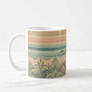 Vintager Charm: verblasste Streifen Kaffeemaschine Kaffeetasse